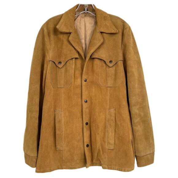 Joo Kay Tan Suede Snap Vintage Leather JacketWomen's M